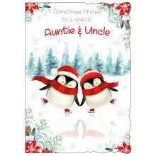 XE00337 Auntie+Uncle Cute 50 Christmas Cards