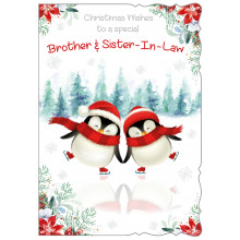 XE00339 Brother+Sister-in-Law Cute 50 Christmas Cards