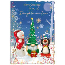 Son + Daughter-In-Law Cute 50 Christmas Cards