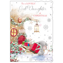JXC1499 God-daughter Cute Christmas Card 50 X5015-1