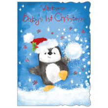 JXC1756 Baby's 1st Christmas Boy C50 Christmas Card X5035-1