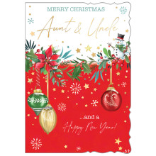 JXC1646 Aunt & Uncle Traditional Christmas Card 50 X5040-1