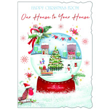 JXC1738 House to House Traditional Christmas Card 50 X5044-4