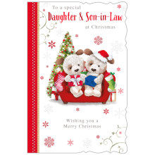 JXC1619 Daughter & Son-in -Law Cute Christmas Card 75 X5132-3