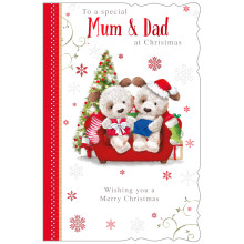 JXC1607 Mum & Dad Cute Christmas Card 75 X5132-4