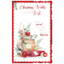 JXC1455 Wife Traditional Christmas Card 125 X5144-3