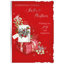 JXC2119 Sister & Partner Trad C50 Christmas Card X6033-7