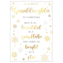 JXC2616 Granddaughter Trad C50 Christmas Card X7005-3