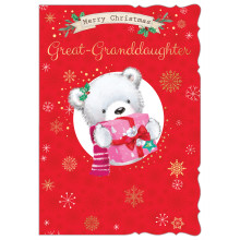JXC2656 Great Granddaughter Cute C50 Christmas Card X7006-4