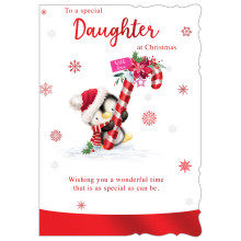 JXC2477 Daughter Trad C50 Christmas Card X7010-1