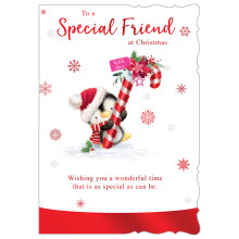 JXC2882 Special Friend Female Cute C50 Christmas Card X7010-6