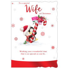 JXC2386 Wife Cute C50 Christmas Card X7010-7