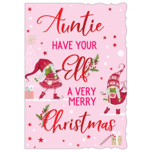 JXC2564 Auntie Juvenile C50 Christmas Card X7012-1