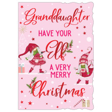 JXC2638 Granddaughter Juvenile C50 Christmas Card X7012-3