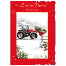 JXC2876 Special Friend Male Trad C50 Christmas Card X7016-8