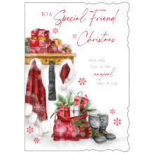 JXC2877 Special Friend Male Trad C50 Christmas Card X7017-6