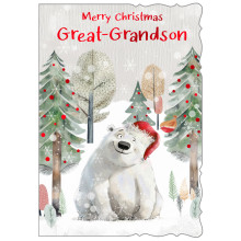 JXC2695 Great Grandson Cute C50 Christmas Card X7020-4