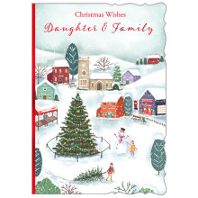 JXC2764 Daughter & Family Trad C50 Christmas Card X7031-3