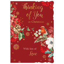 JXC3036 Thinking of You Female Trad C50 Christmas Card X7032-7