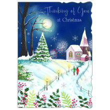 JXC3042 Thinking of You Religious C50 Christmas Card X7044-2