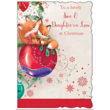 JXC2774 Son & Daughter-In-Law Cute C50 Christmas Card X7049-4