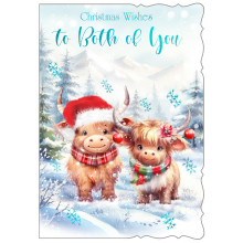 JXC2940 To Both Of You Cute C50 Christmas Card X7051-9