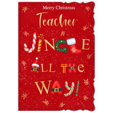JXC3045 Teacher C50 Christmas Card X7055-2