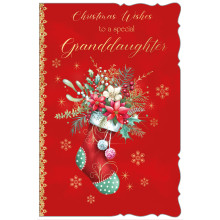 JXC2642 Granddaughter Trad C75 Christmas Card X7058-2