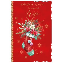 JXC2388 Wife Trad C75 Christmas Card X7058-8