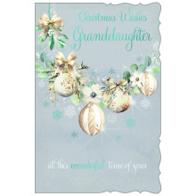 JXC2643 Granddaughter Trad C75 Christmas Card X7059-3