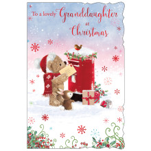 JXC2649 Granddaughter Cute C75 Christmas Card X7066-2