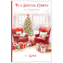 JXC2975 Special Couple Trad C75 Christmas Card X7083-6