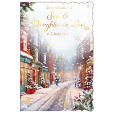 JXC2777 Son & Daughter-In-Law Trad C75 Christmas Card X7084-4