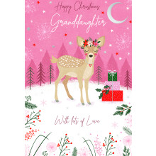 JXC2635 Granddaughter Cute C50 Christmas Card XA316