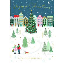 JXC2329 Open Couples Trad C50 Christmas Card XA354