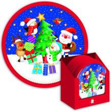XF5602 Children's Christmas Character Plates 6 Pack