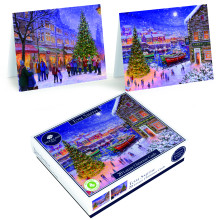 XF0413 Tom Smith 20 Recyclable Village Boxed Xmas Cards