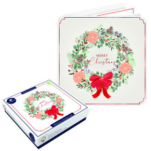 XF0304 Tom Smith 10 Recyclable Foliage Boxed Xmas Cards