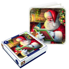XF0306 Tom Smith Recyclable 10 Deluxe Santa Xmas Cards