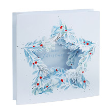 XG0107 5 Handcrafted Frosted Xmas Cards