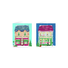 XG0202 20 Lux Store Front Xmas Cards