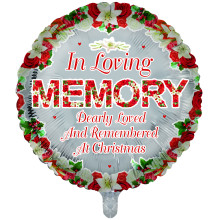 18"In Loving Memory Christmas Balloon
