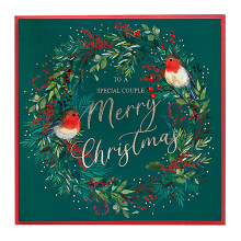 JXC1697 Special Couple Traditional Square Christmas Card XBV-133-SC30