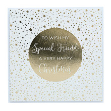 JXC1660 Special Friend Female Square Christmas Card XBV-139-SC49