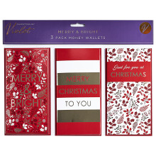 XF1703 Money Wallets Merry & Bright 3 Pack
