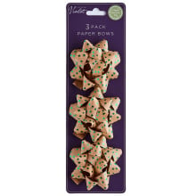 XF1804 Recyclable Green Foil Paper Bows 3 Pack