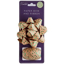 XF1805 Recyclable Large Green Foil Paper Bow & Cop