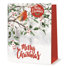 XG2604 Gift Bag Trad Robin Large