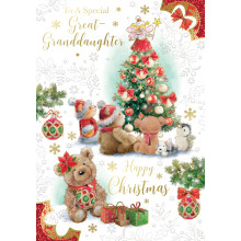 JXC2659 Great Granddaughter Juvenile C50 Christmas Card XGL50001-8