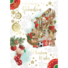 JXC2020 Grandson Juvenile C50 Christmas Card GL50002-8
